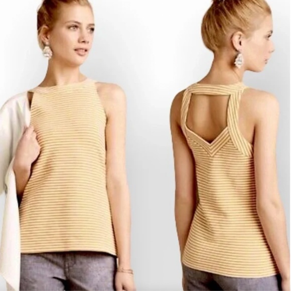 Anthropologie Deletta Isa Striped Tank Top, Sz L - Picture 7 of 7